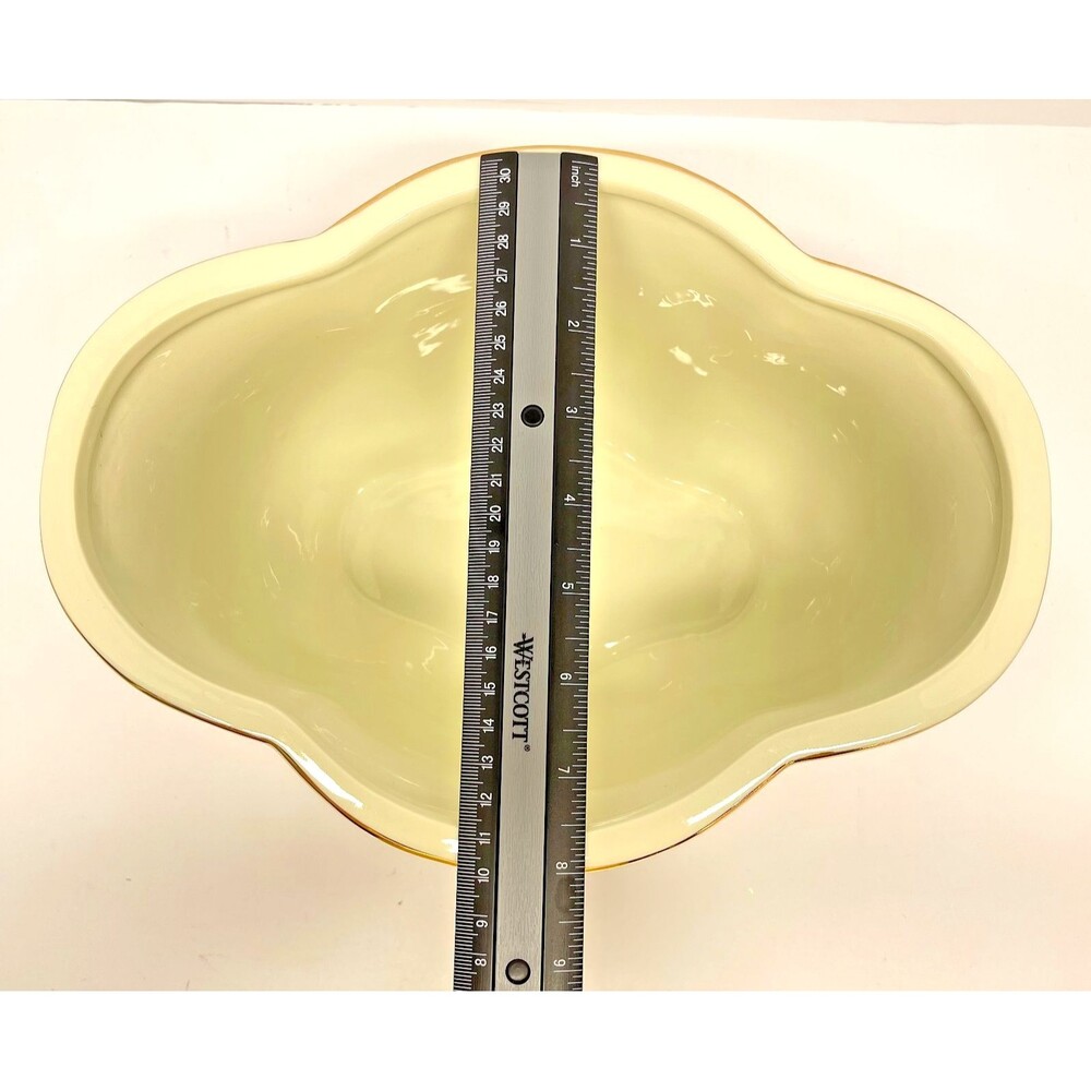 Formalities by Baum Bros Victorian Rose Large Scalloped Oval Bowl 11x8x5.5"-VTG - Picture 13 of 13